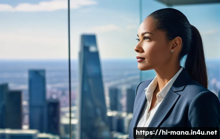 경영지도사와 기업 회생 컨설팅 - **Prompt:** A diverse female CEO in her late 30s, dressed in smart business attire, looking thoughtf...