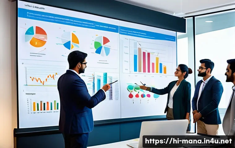 경영지도사와 비즈니스 프로세스 개선 - A professional business environment showcasing a detailed process mapping session: a diverse team of...