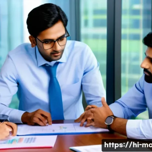 경영지도사 실무에서의 문제 해결 사례 - A professional Indian business team in a modern office setting, deeply engaged in a discussion aroun...