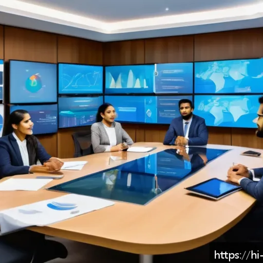 경영지도사와 지속 가능한 경영 목표 수립 - A modern Indian corporate office scene featuring a diverse team of professionals engaged in a strate...