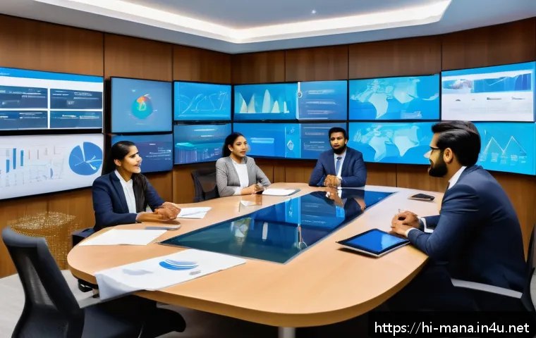 경영지도사와 지속 가능한 경영 목표 수립 - A modern Indian corporate office scene featuring a diverse team of professionals engaged in a strate...