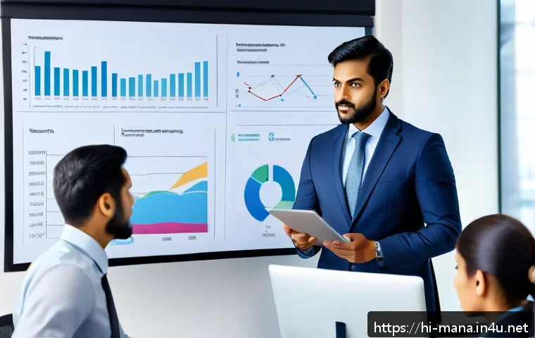 경영지도사 자격증 취득의 이점 - A professional Indian business consultant in formal attire, confidently presenting a strategic busin...